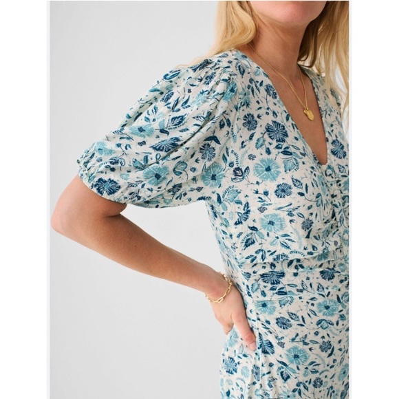 Faherty Sorrento Print Maxi Dress Dreamer Floral - Picture 4 of 12